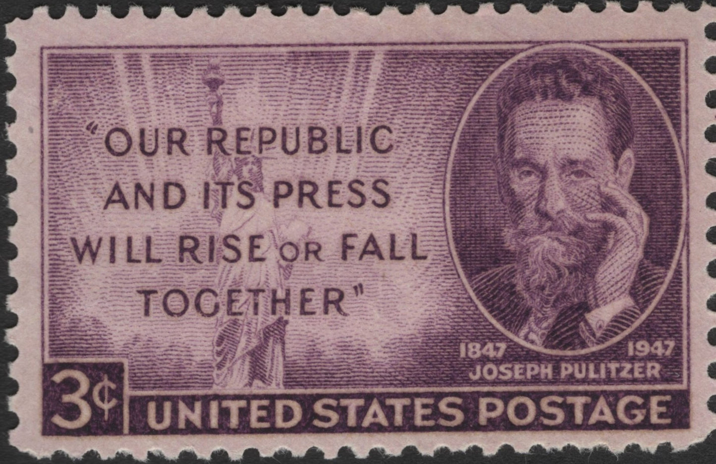 SCG2567 - 1947 Joseph Pulitzer 3¢ Commemorative – United States