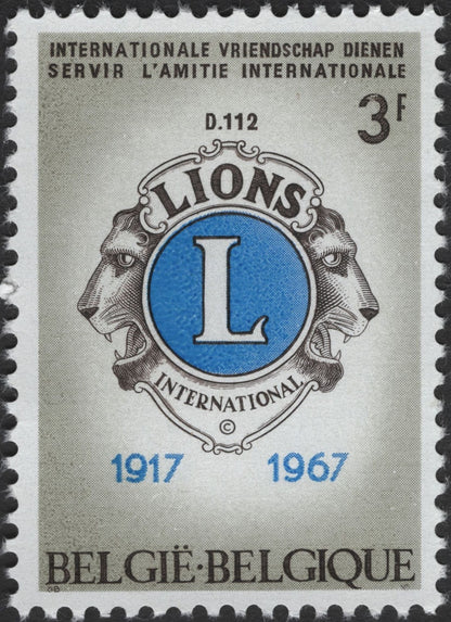 SCG2579 - Belgium 1967 Lions International 50th Anniversary Stamps (Pair)