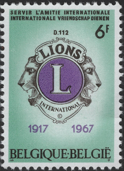 SCG2579 - Belgium 1967 Lions International 50th Anniversary Stamps (Pair)