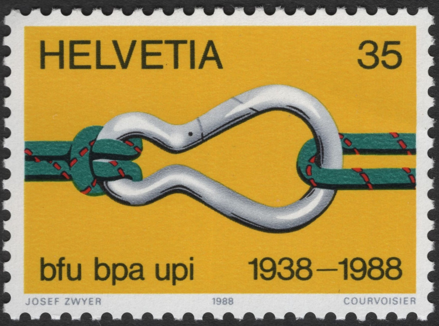 SCG2635 - Switzerland 1988 Safety Promotion Stamp – 50 Years of BFU