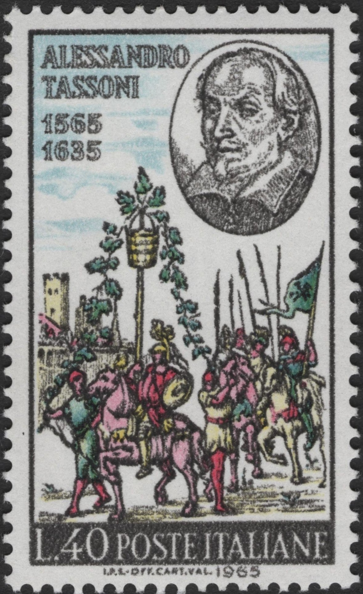 SCG2636 -  Italy 1965 Alessandro Tassoni Commemorative Stamp