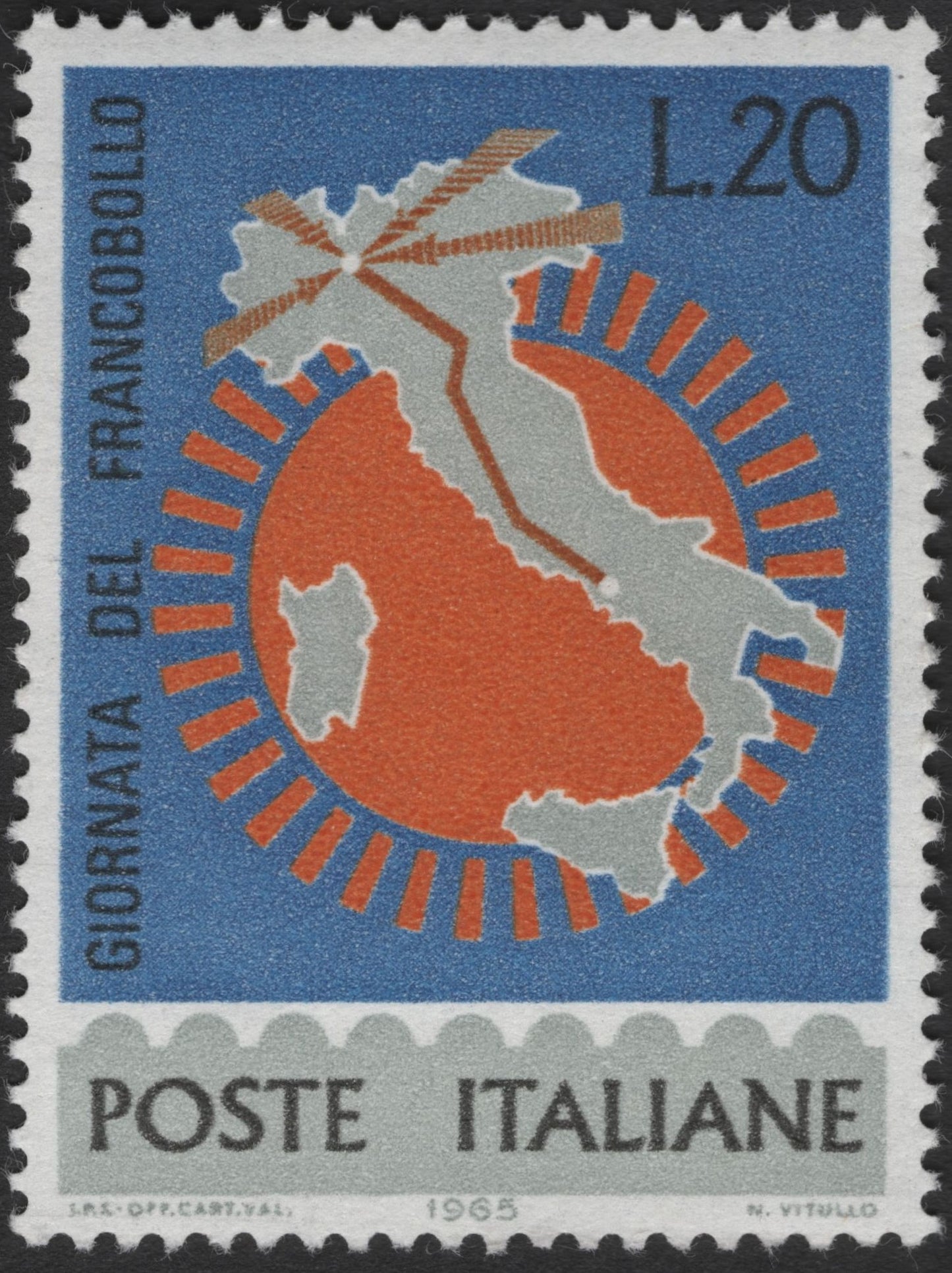 SCG2639 - Italy 1965 Giornata del Francobollo Stamp