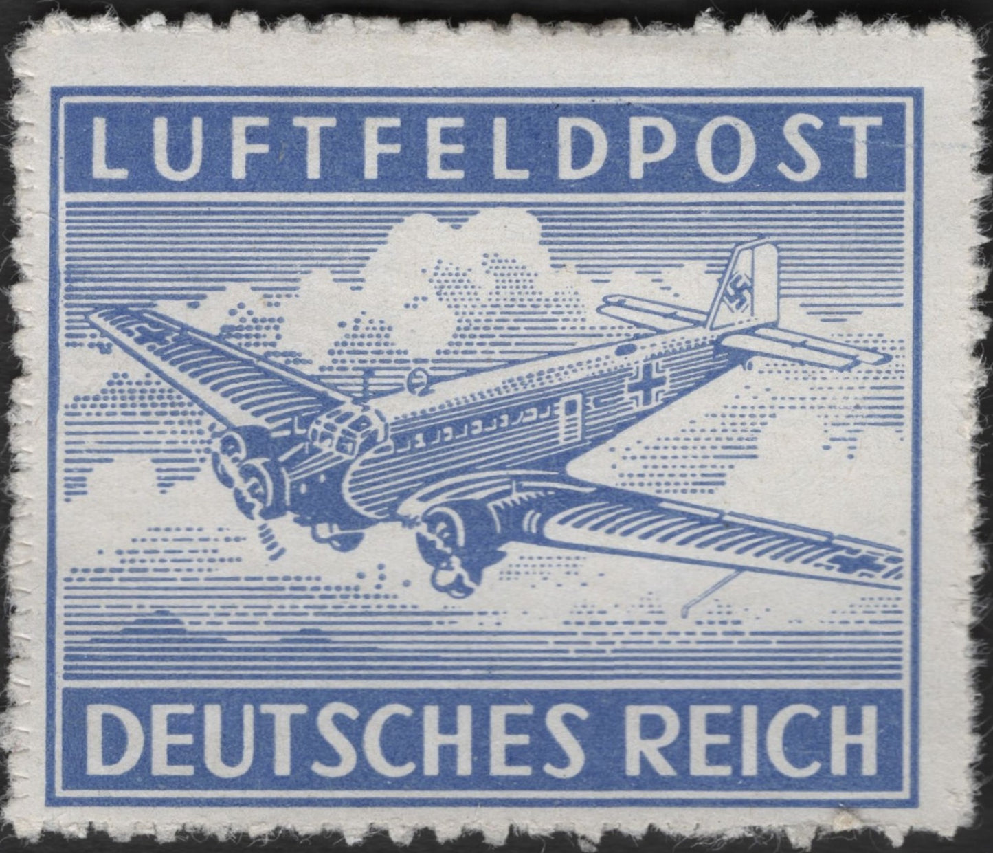 SCG2688 - 1944 Germany Luftfeldpost Airmail Stamp – Junkers Ju 52