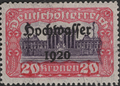 SCG2706 - 1920 Austria Flood Relief Overprint Stamps – Parliament Series