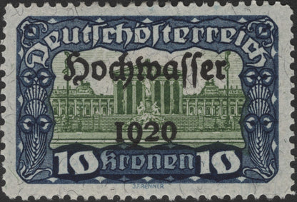 SCG2706 - 1920 Austria Flood Relief Overprint Stamps – Parliament Series