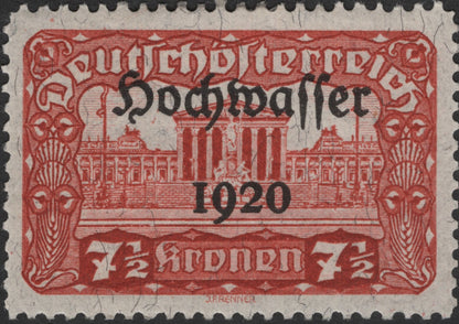 SCG2706 - 1920 Austria Flood Relief Overprint Stamps – Parliament Series