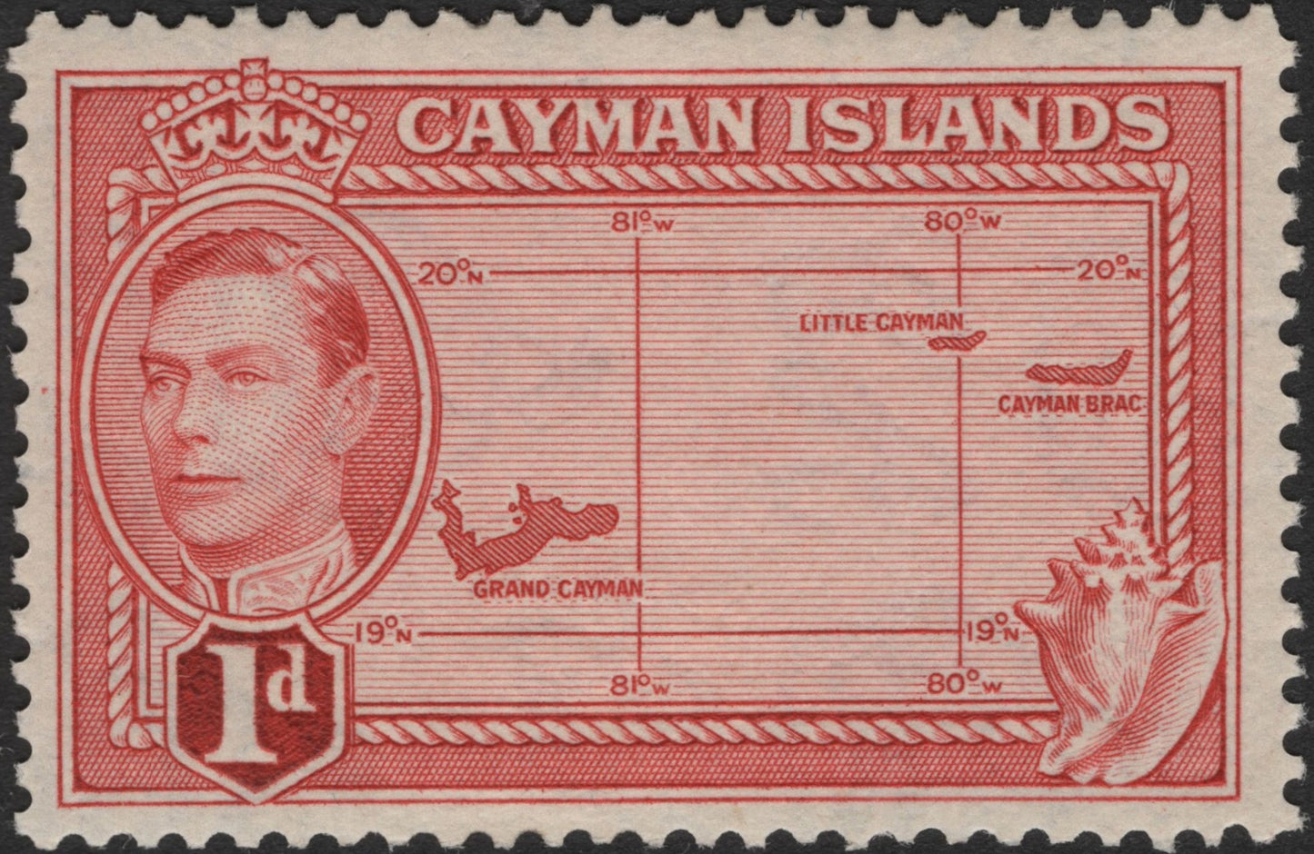 SCG2704 - Cayman Islands KGVI Definitives – Beach View & Island Map (1938-1949)