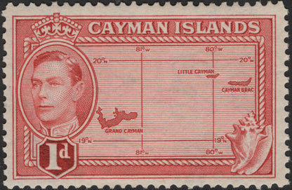 SCG2704 - Cayman Islands KGVI Definitives – Beach View & Island Map (1938-1949)
