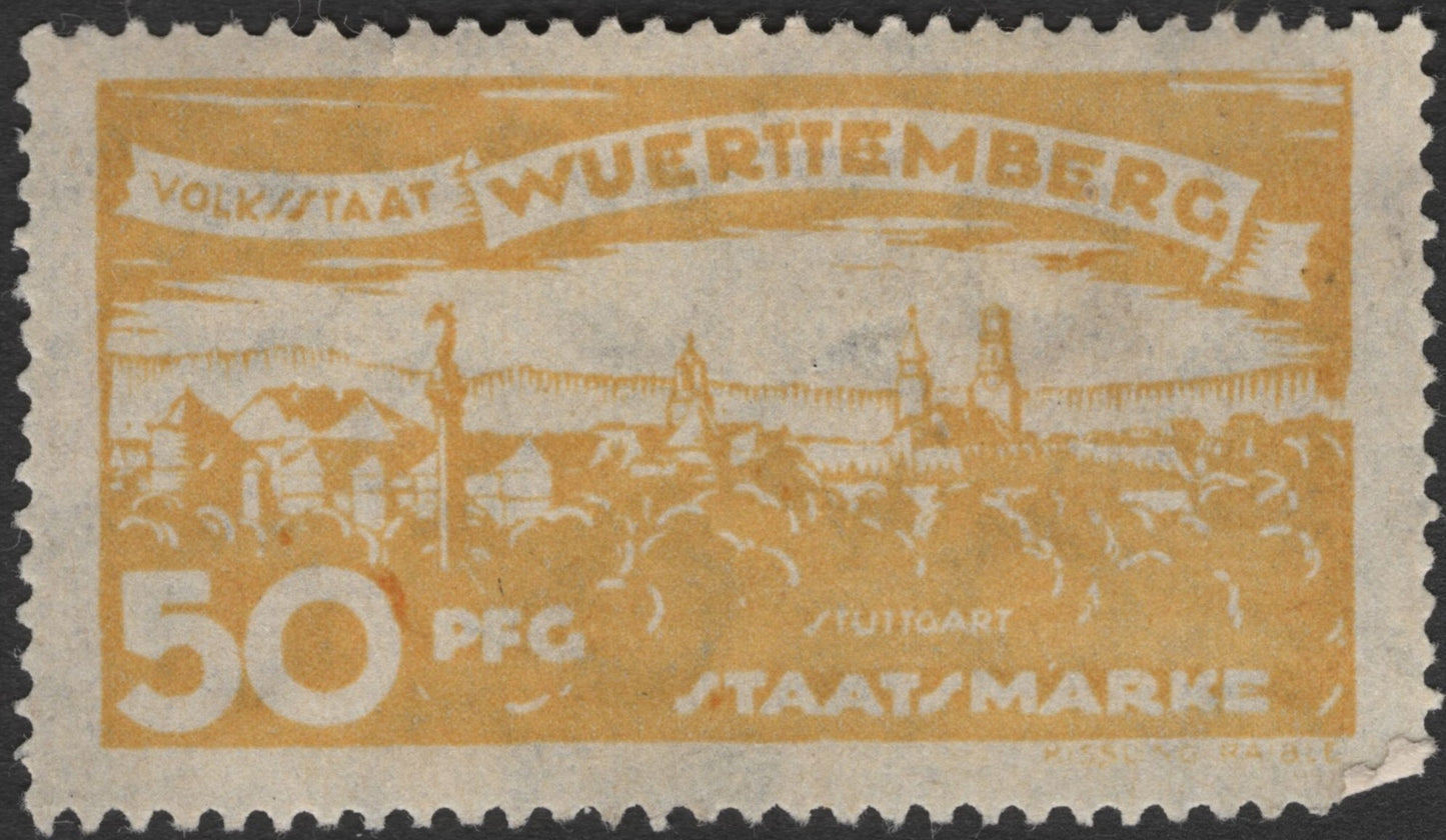 SCG2689 - Württemberg Volksstaat Definitives – City Views Series