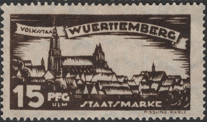 SCG2690 - Württemberg State Scenic Views Set – 10–30 Pfennig (Stuttgart, Tübingen, Ulm, Ellwangen)