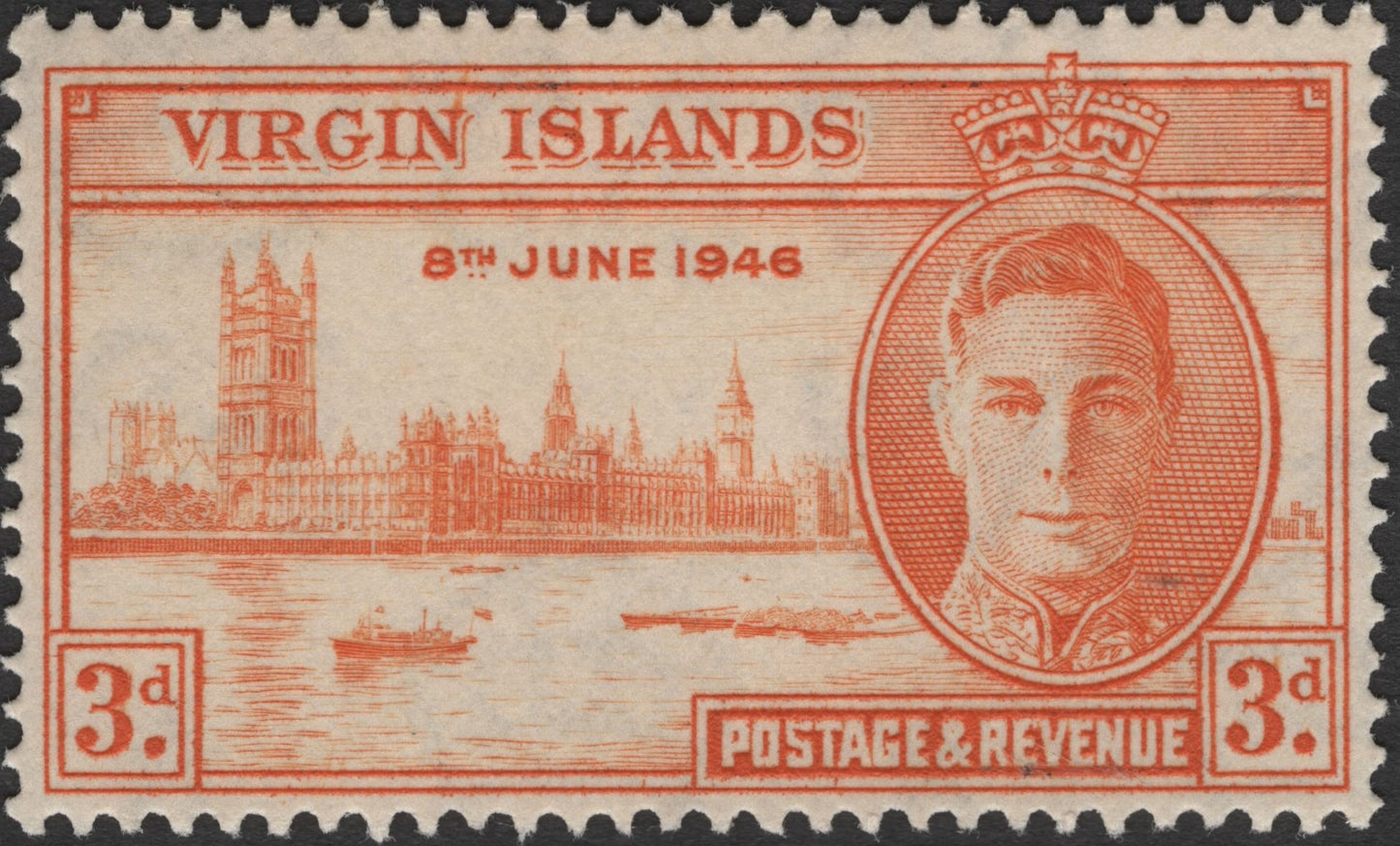 SCG2694 - 1946 Virgin Islands Victory Issue – King George VI & Westminster