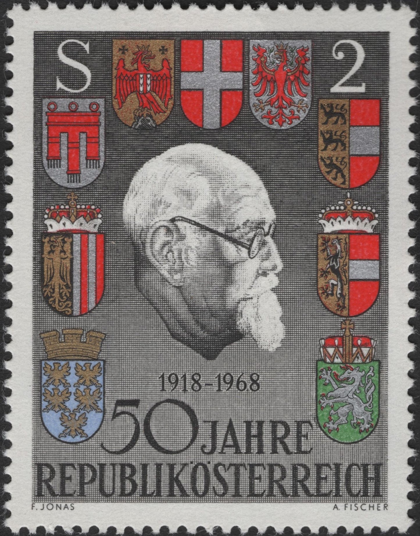 SCG2733 - 1968 – 50 Jahre Republik Österreich (50 Years Republic of Austria)
