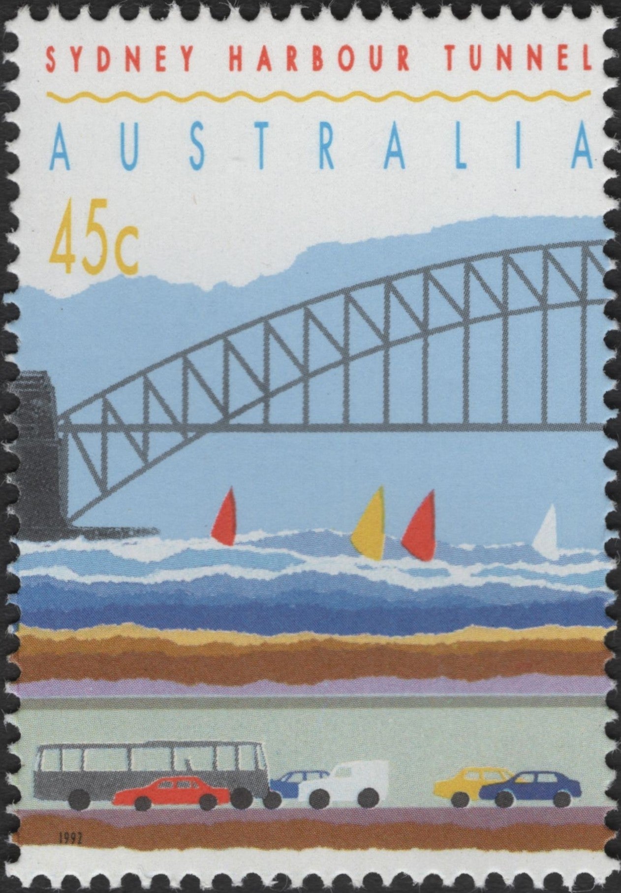 SCG2747 - Australia 1992 – Sydney Harbour Tunnel 45c Stamp