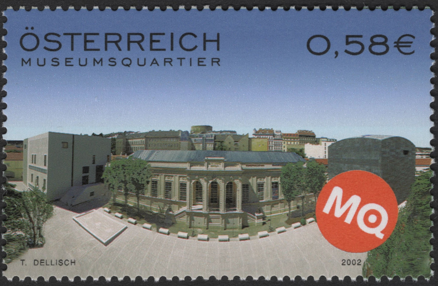 SCG2711 - Austria 2002 MuseumsQuartier Stamp – Vienna's Cultural Landmark
