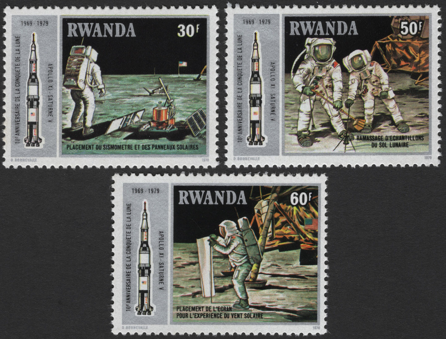 SCG2850 - Rwanda 1979 – 10th Anniversary of the Moon Landing (Apollo XI)