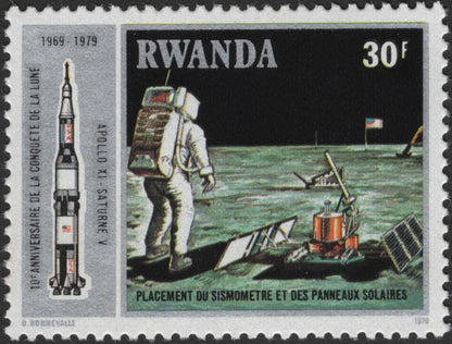 SCG2850 - Rwanda 1979 – 10th Anniversary of the Moon Landing (Apollo XI)