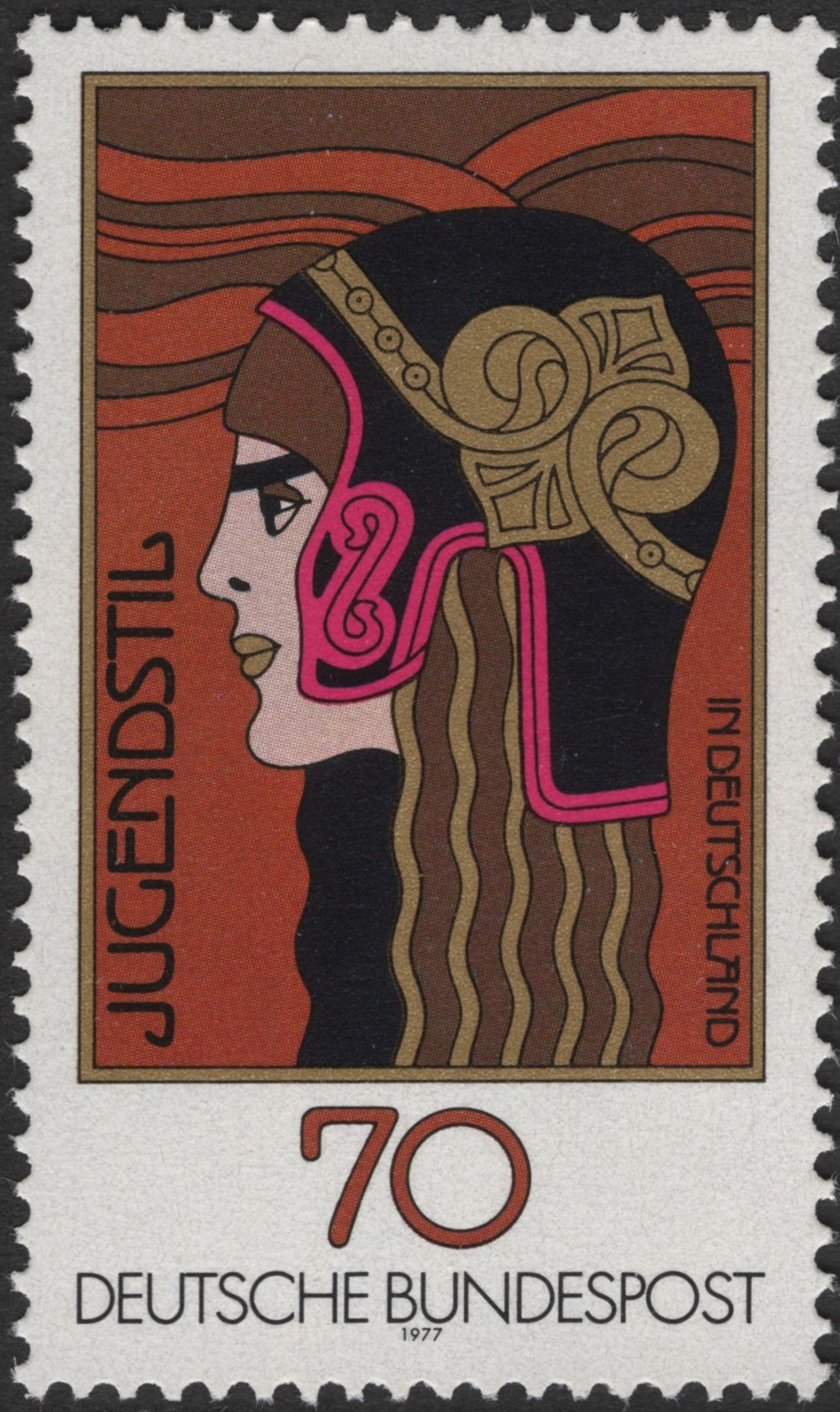 SCG2854 - Germany 1977 – Jugendstil Art Nouveau Series (70 Pf & 90 Pf)