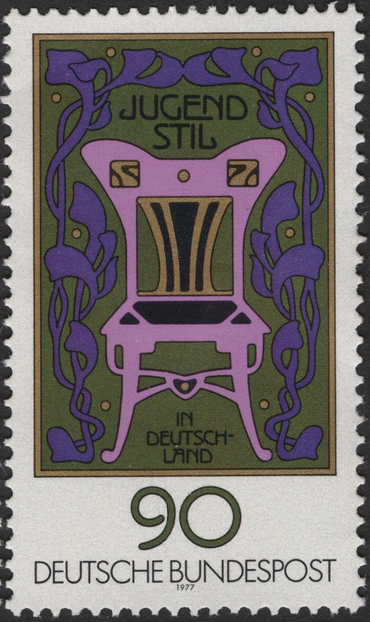 SCG2854 - Germany 1977 – Jugendstil Art Nouveau Series (70 Pf & 90 Pf)