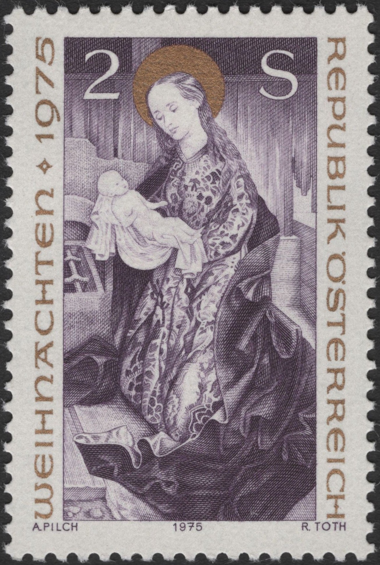 SCG2904 - Austria 1975 Christmas Stamp – Madonna and Child