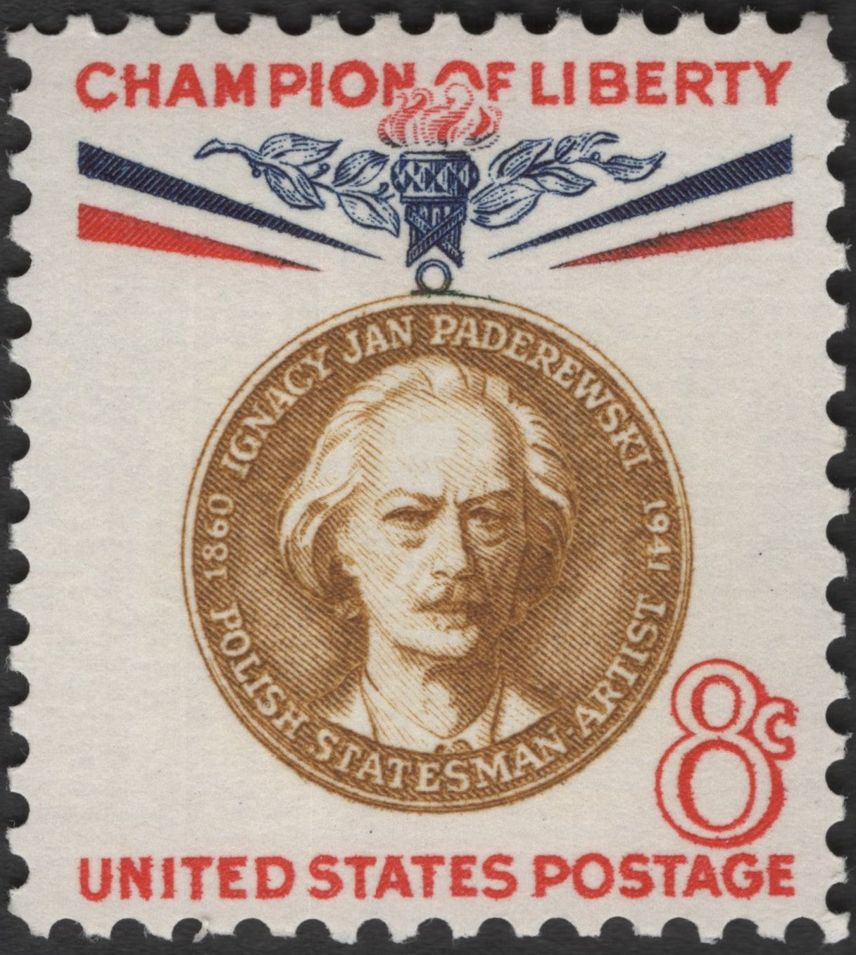 SCG2968 - USA 1960 – Champion of Liberty: Ignacy Jan Paderewski (8¢)