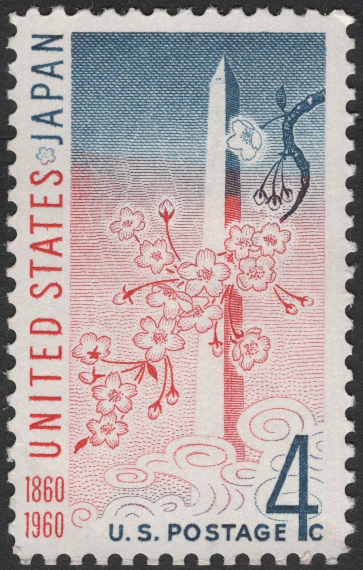 SCG2952 - USA 1960 United States–Japan Centennial Cherry Blossom Stamp