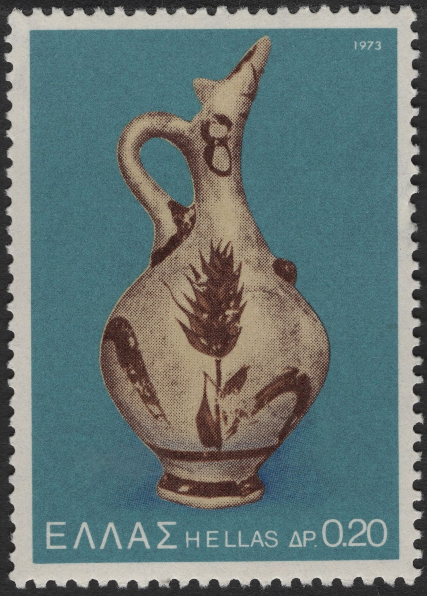 SCG2931 - Greece 1973 – Ancient Pottery with Wheat Motif
