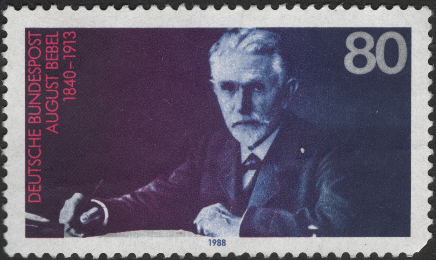 SCG2911 - Germany 1988 – August Bebel Commemorative Stamp (80 Pfennig)