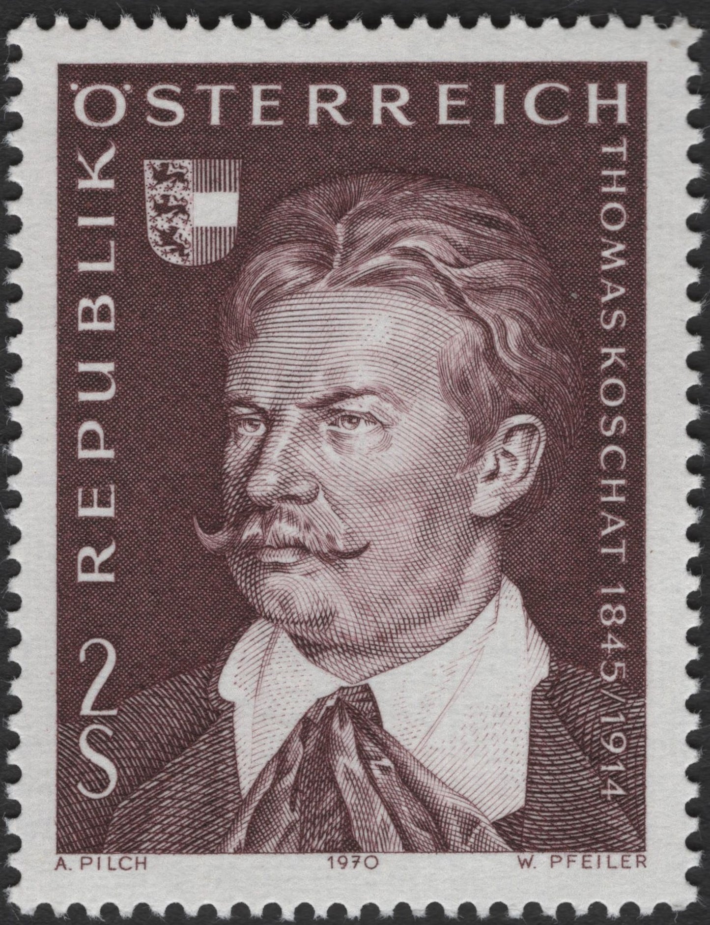 SCG3007 - Austria 1970 – Thomas Koschat 2s Stamp