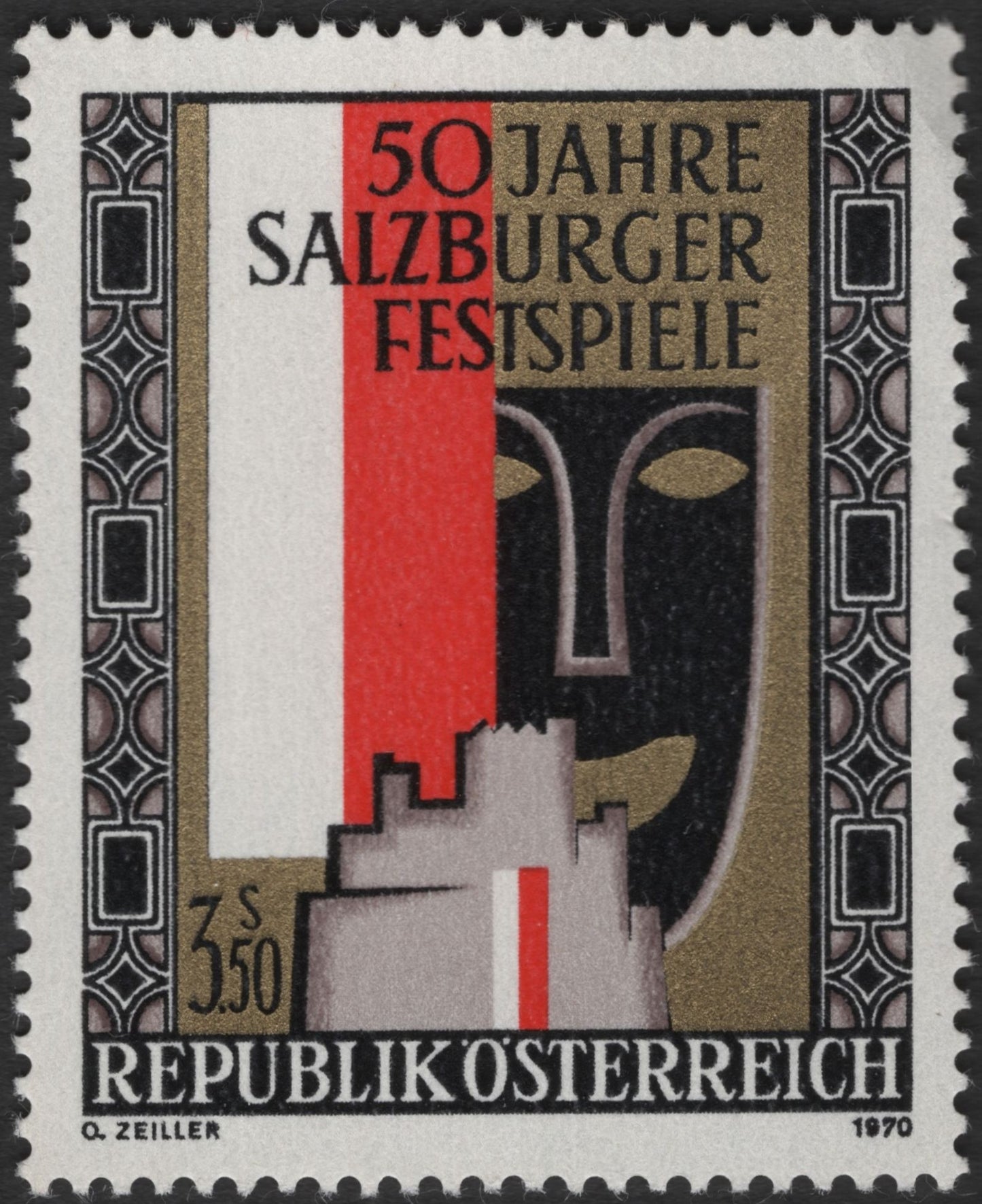 SCG3014 - Austria 1970 – 50 Years of Salzburg Festival Stamp