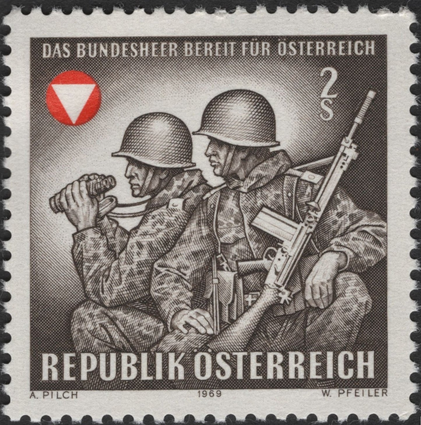 SCG3038 - Austria 1969 Bundesheer "Ready for Austria" Stamp