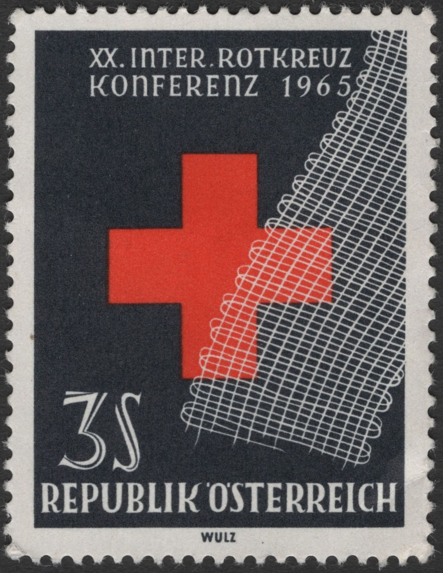 SCG3044 -  Austria 1965 – 20th International Red Cross Conference Stamp