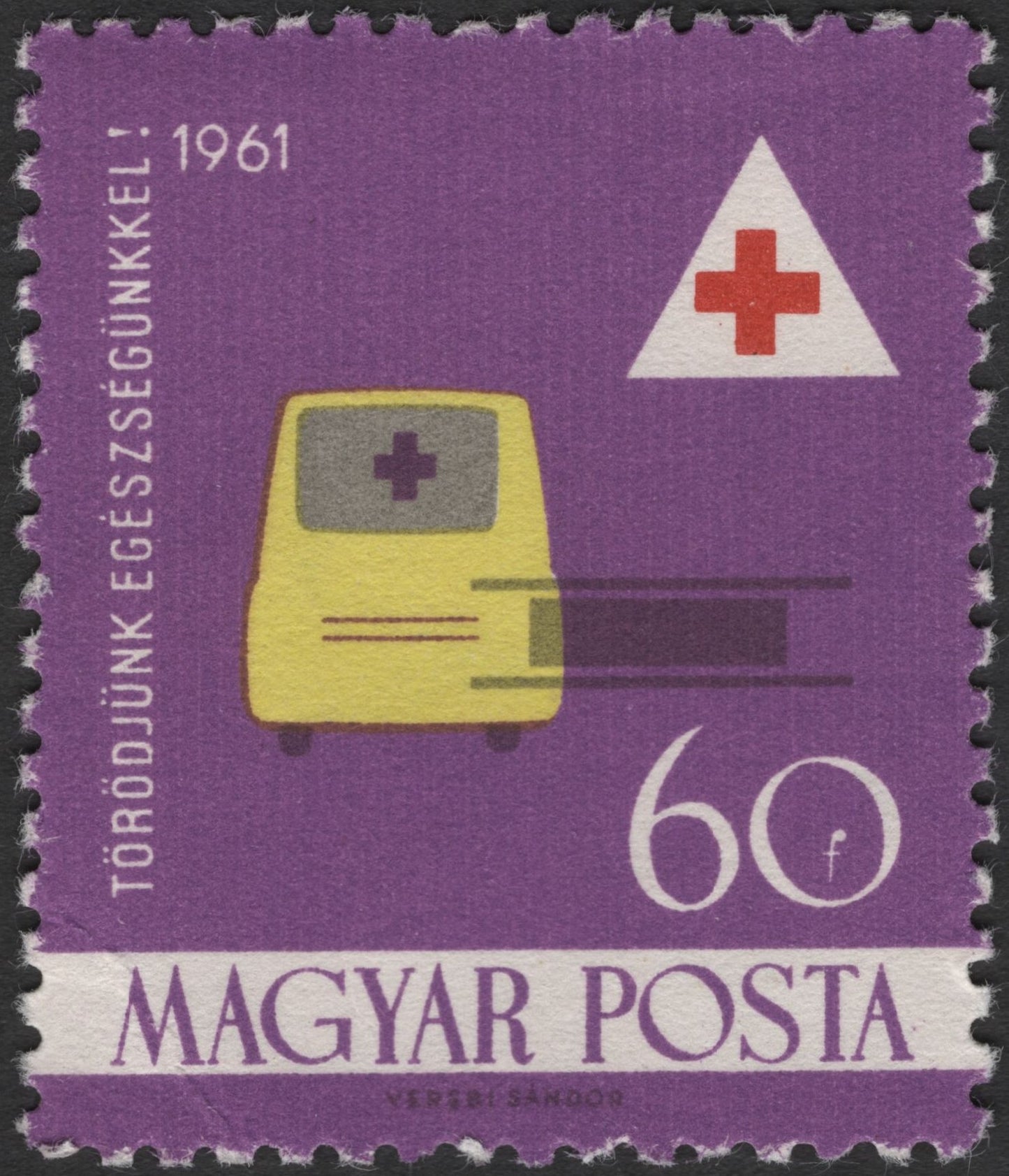 SCG3054 - Hungary 1961 "Care for Our Health" Red Cross Stamp
