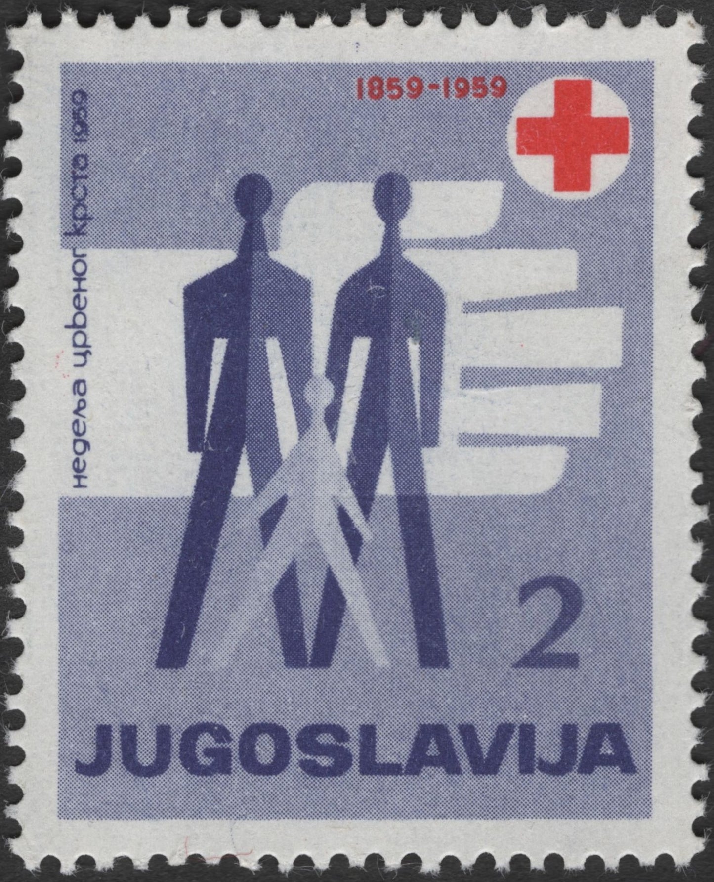 SCG3063 - 1959 Yugoslavia Red Cross Centenary Stamp
