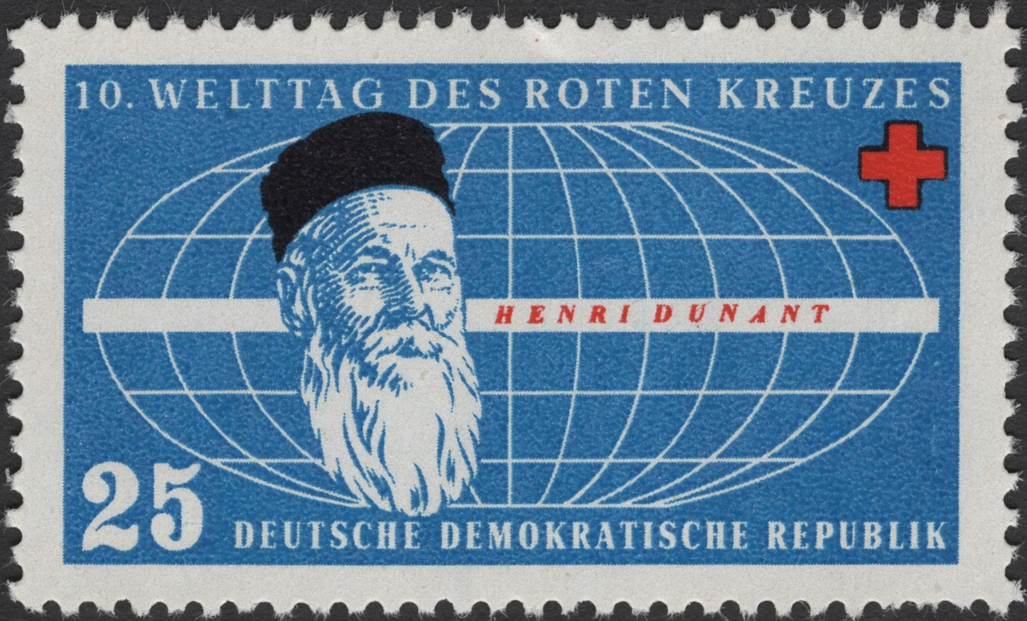 SCG3094 - East Germany 1963 – 10th World Red Cross Day (Henri Dunant)