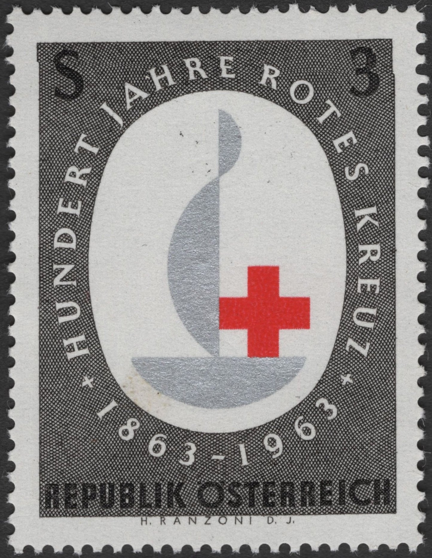 SCG3100 - Austria 1963 – Centenary of the Red Cross Stamp