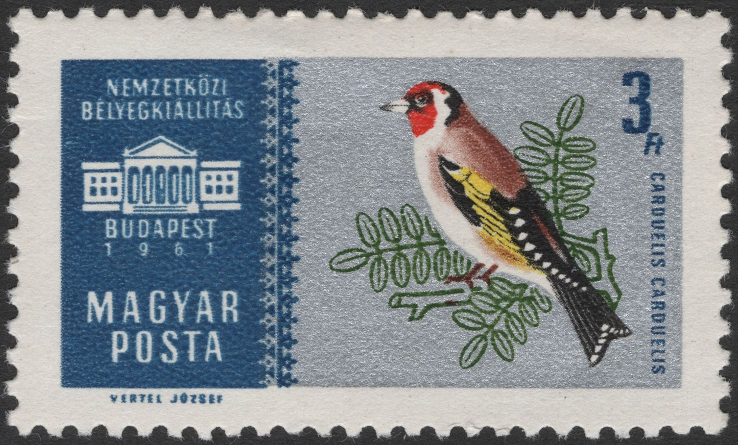 SCG3112 - Hungary 1961 Goldfinch Stamp – International Stamp Exhibition