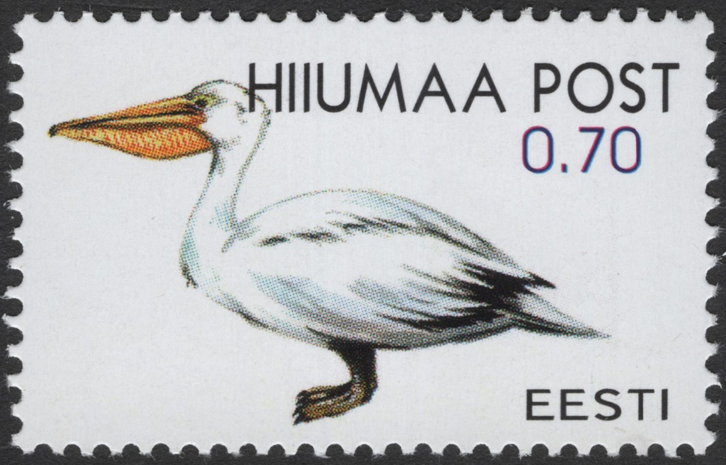 SCG3107 - Estonia "Hiiumaa Post" Pelican Stamp – 0.70 EEK