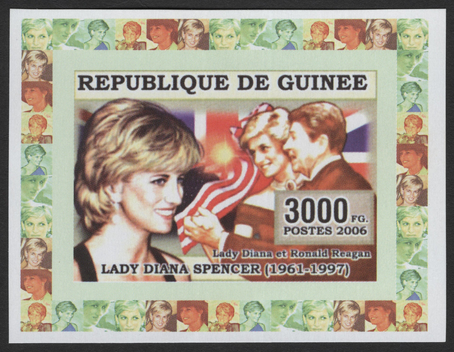 SCG3075 - Guinea 2006 Miniature Sheet – Lady Diana & Ronald Reagan