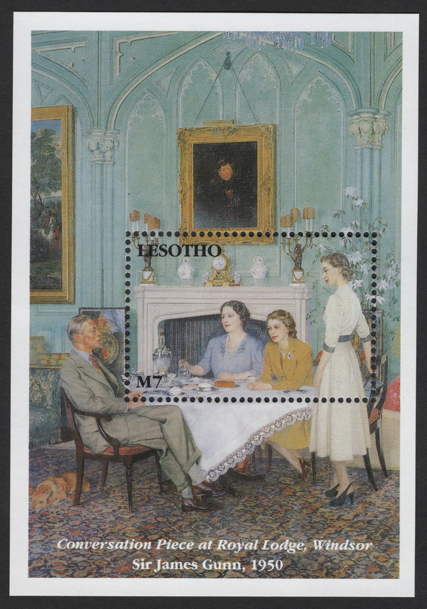 SCG3076 - Lesotho M7 – Conversation Piece at Royal Lodge, Windsor Miniature Sheet (1990s)