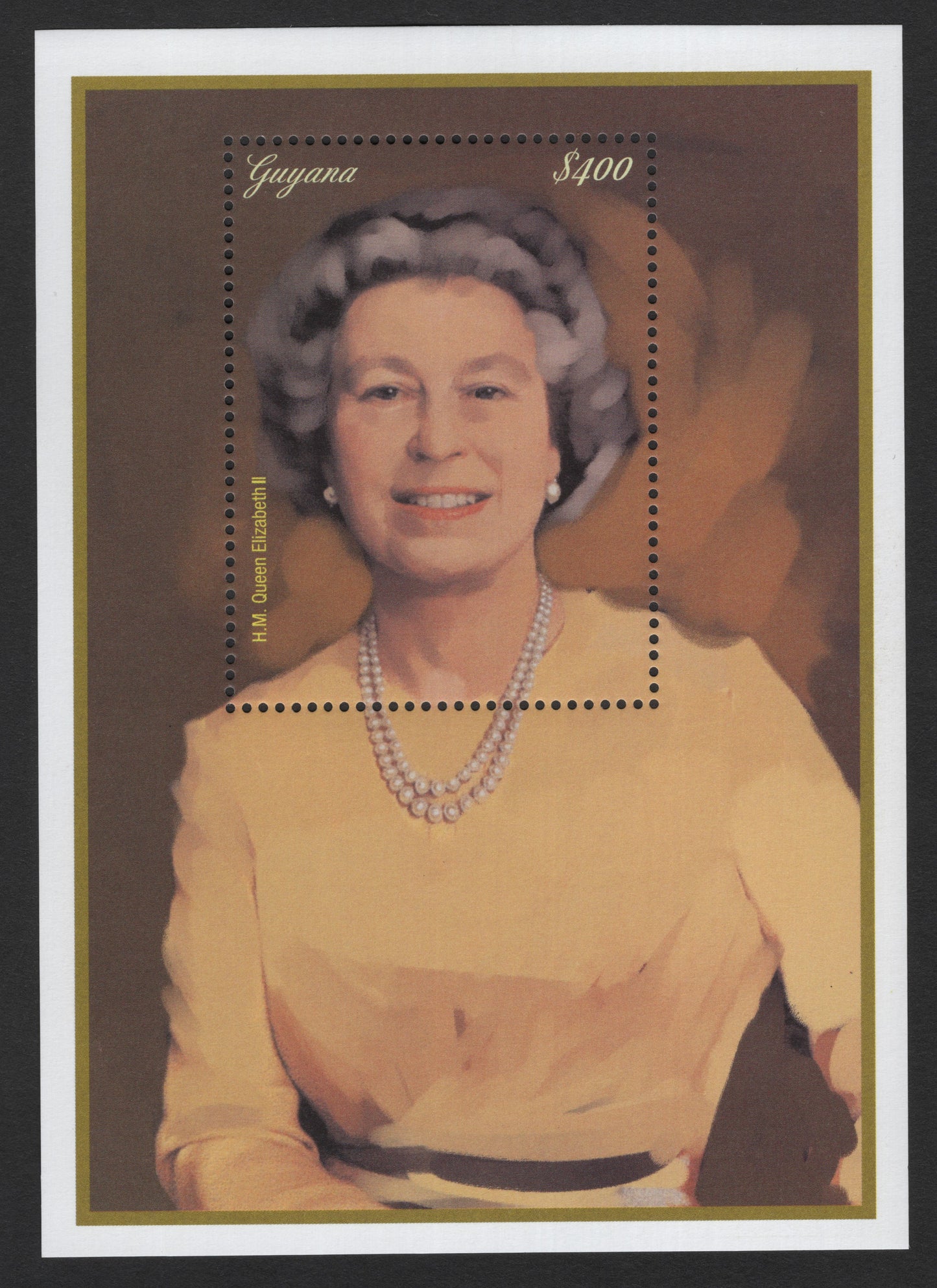 SCG3077 - Guyana Miniature Sheet – H.M. Queen Elizabeth II ($400)