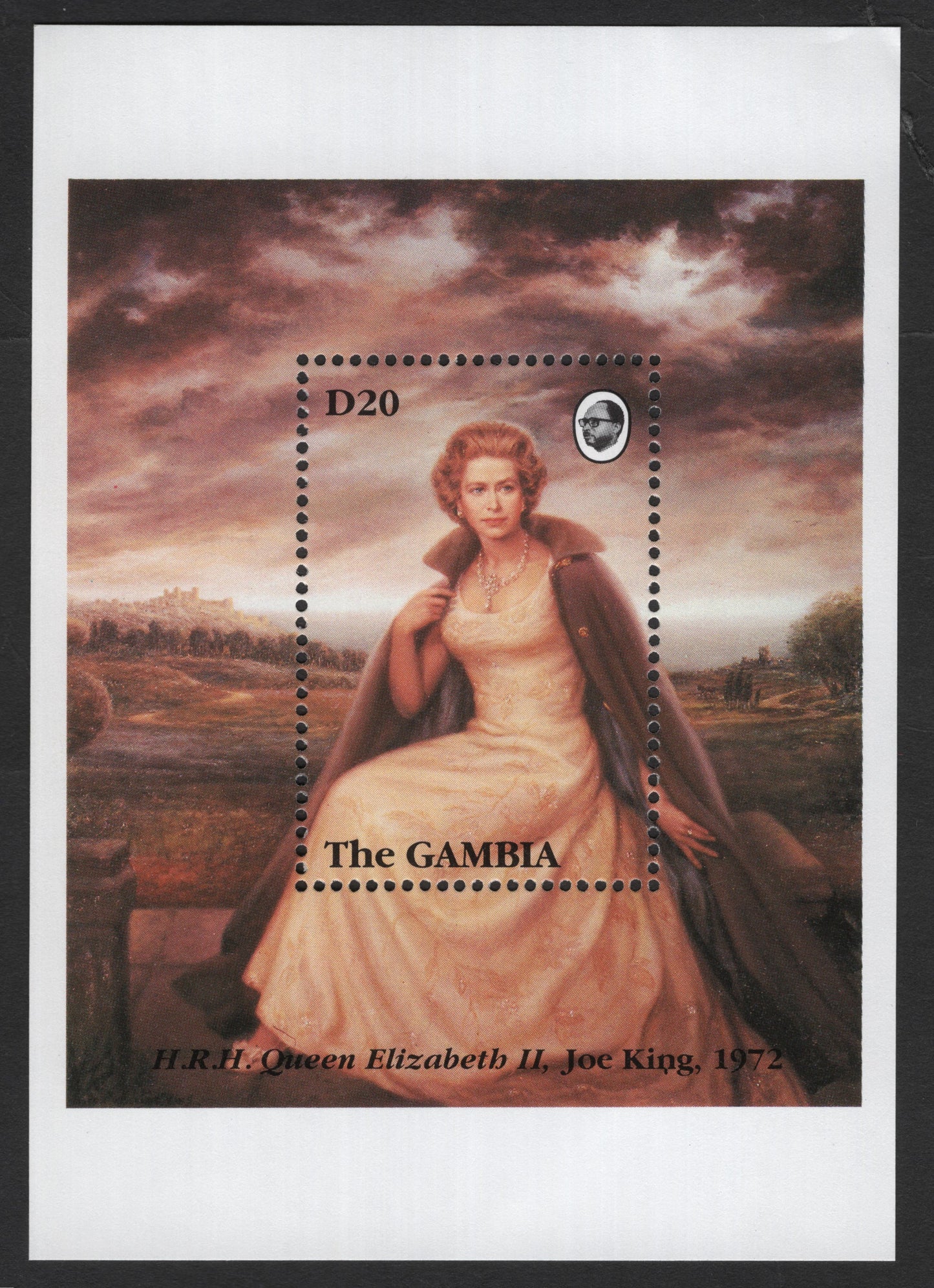 SCG3079 - Gambia 1972 Miniature Sheet – Queen Elizabeth II by Joe King