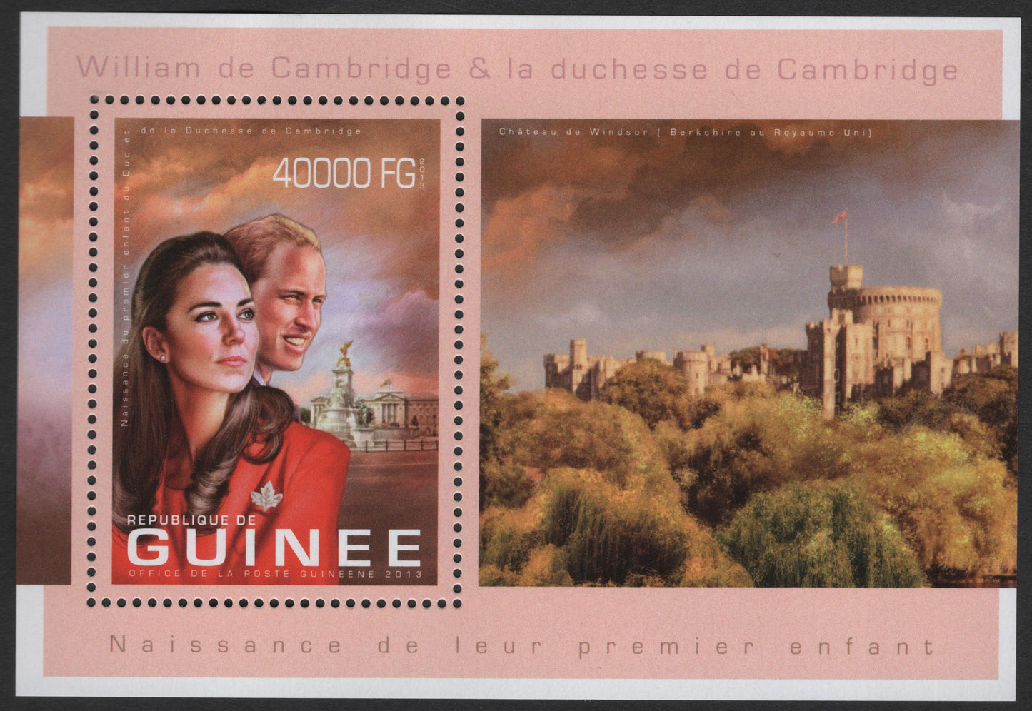 SCG3080 - Guinea 2013 Miniature Sheet – Birth of Royal Baby