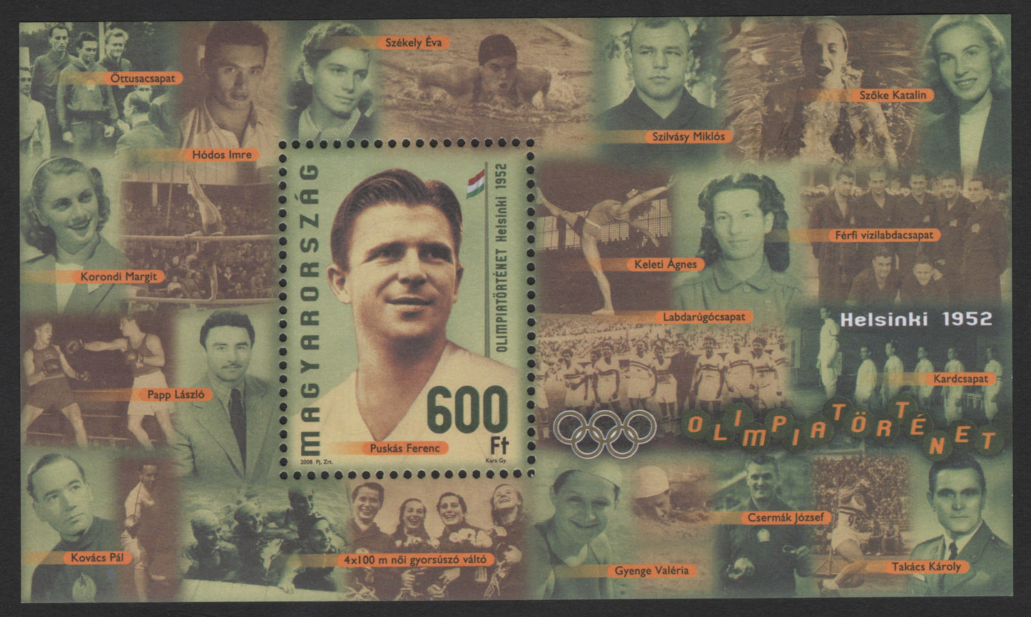 SCG3085 - Hungary 2000 – Olympic Memories: Helsinki 1952 Miniature Sheet