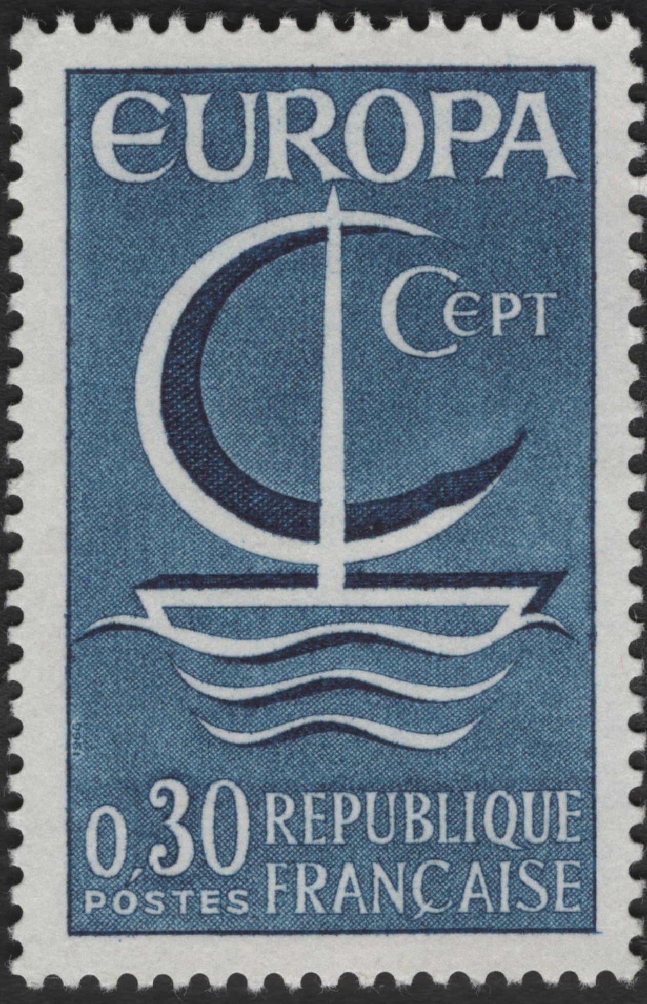 SCG3141 - 1960 France Europa CEPT Stamp – "Boat" Emblem
