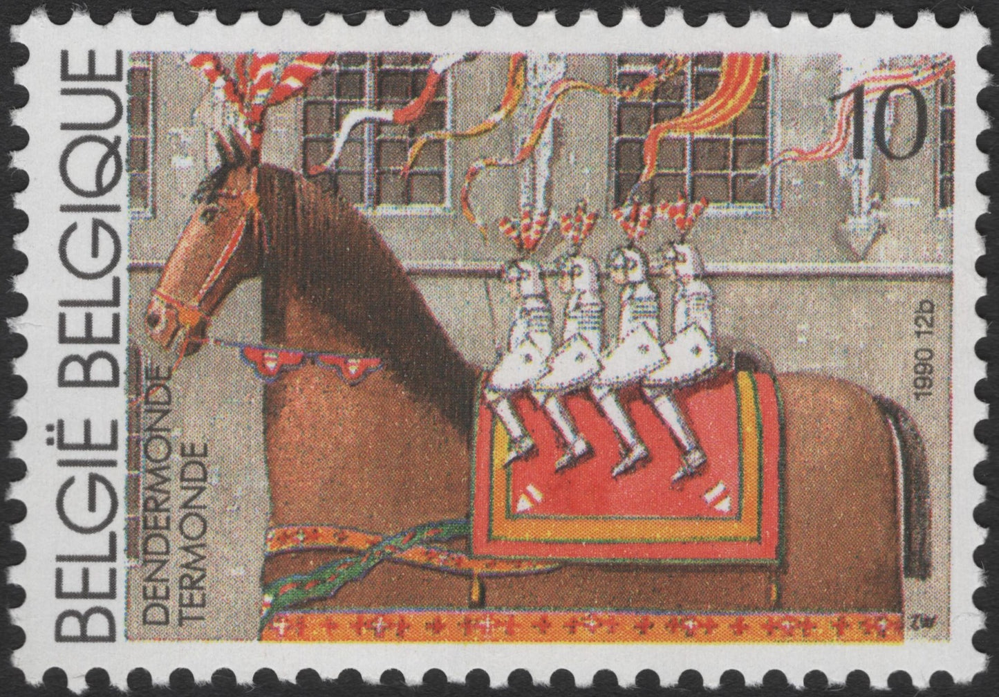 SCG3176 - Belgium 1990 – Dendermonde Ros Beiaard Festival Stamp