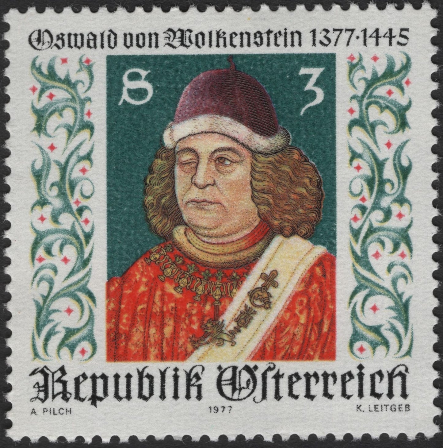 SCG3179 - Austria 1977 – Oswald von Wolkenstein Commemorative Stamp