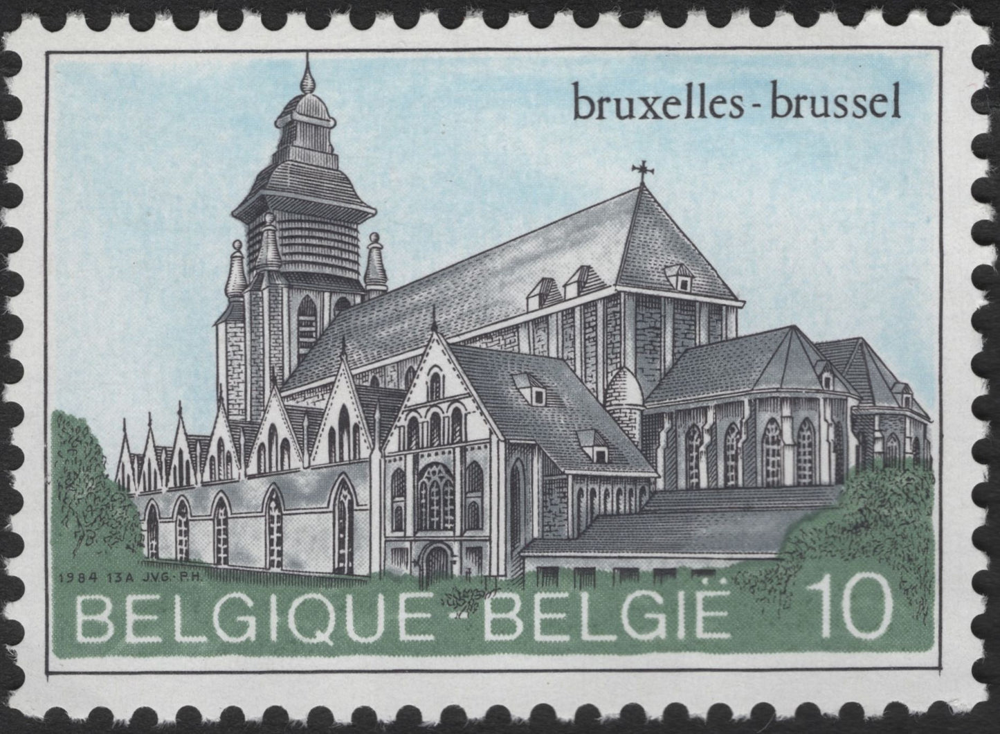 SCG3163 - Belgium 1984 – Brussels Church Architecture Stamp