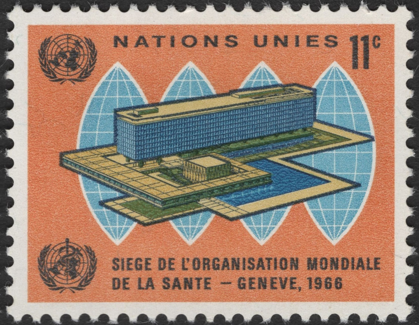 SCG3191 - United Nations 1966 – WHO Headquarters, Geneva (English & French)