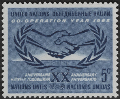 SCG3186 - United Nations 1965 Co-operation Year Stamps – 20th Anniversary Issue