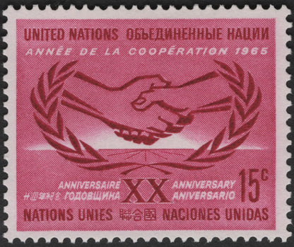 SCG3186 - United Nations 1965 Co-operation Year Stamps – 20th Anniversary Issue
